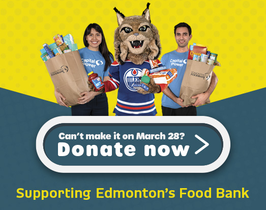 Cant make it on March 28th - Donate now, Supporting Edmonton's Food Bank, Stuff a buss 